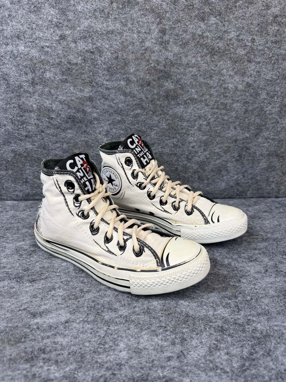 Converse Chuck Taylor All Star High Dr. Seuss The Cat in the Hat Sneakers Sz 8